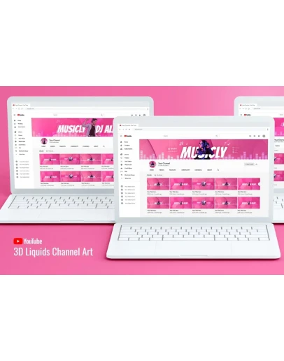 3D Liquids Youtube Channel Art