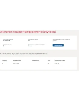 Анатомия и возрастная физиология.Тест Синергия 2020