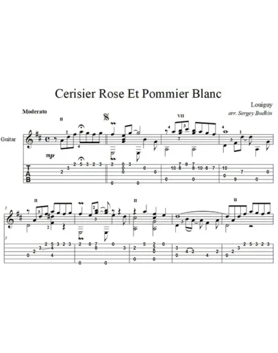 Вишнёвый сад (Луи Гульельми) для гитары