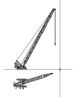 Динамически изменяемый блок крана Liebherr LR1350