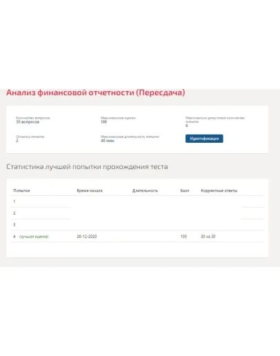 Анализ финансовой отчетности.Тест Синергия 2020г