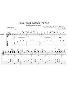 Save Your Kisses for Me (Brotherhood of Man)-для гитары