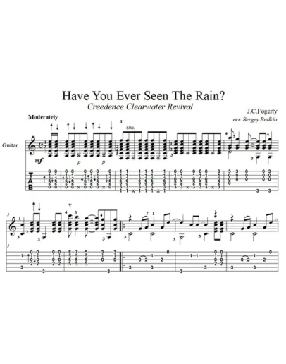 Have You Ever Seen The Rain (Creedence... )- для гитары