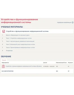 Устройство и функционирование информационной системы Устройство и функционирование информационной системы