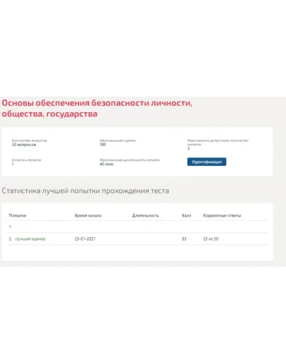 Основы обеспечения безопасности личности, общества.Тест