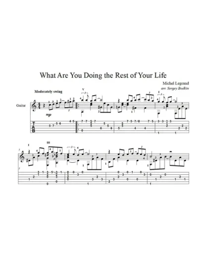 What Are You Doing the Rest of Your Life? - для гитары