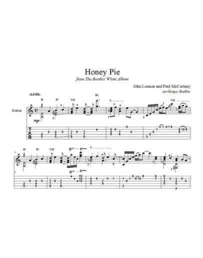 Honey Pie (The Beatles) - для гитары