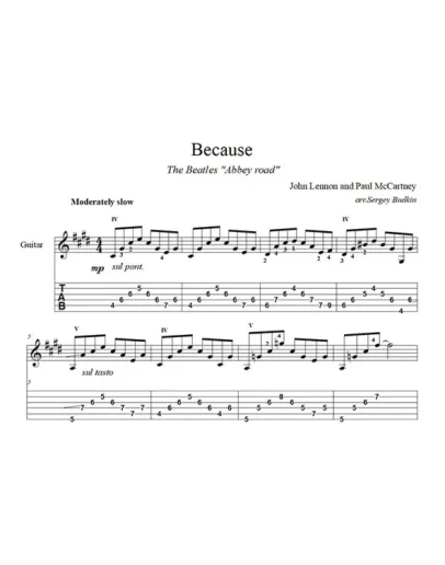 Because (The Beatles) - для гитары