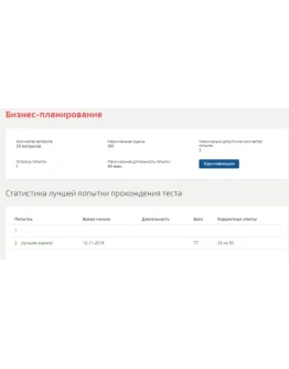 Бизнес-планирование.Тест Синергия