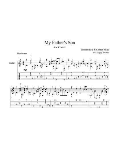 My Father's Son (Джо Кокер) - для гитары