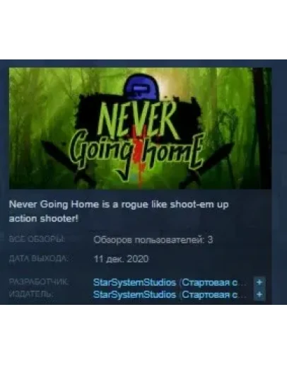 Never Going Home STEAM KEY REGION FREE GLOBAL