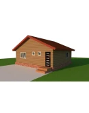 Каркасный дом 8000Х9000мм с планировкой свободного типа