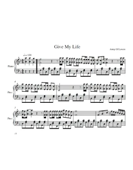 Army Of Lovers - Give My Life ноты фортепиано