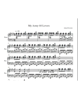 Army Of Lovers - My Army Of Lovers (ноты фортепиано)