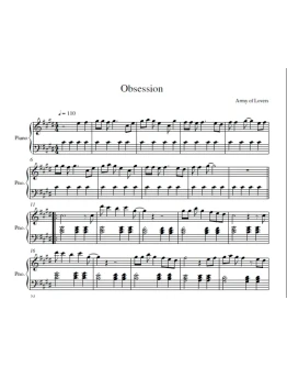 Army Of Lovers - Obsession (ноты для фортепиано)