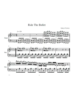 Army Of Lovers - Ride The Bullet (ноты для фортепиано)