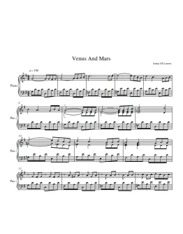 Army Of Lovers - Venus And Mars (ноты для фортепиано)