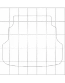 Toyota Avensis (03-09) (Combi) багажник. Лекало коврика