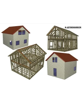Проект 2-х этажного каркасного дома 7000Х6000мм
