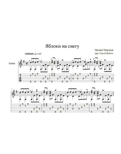 Яблоки на снегу (Михаил Муромов) для гитары