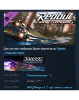 Redout - Back to Earth Pack DLC STEAM KEY REGION FREE