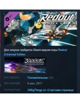 Redout - V.E.R.T.E.X. Pack STEAM KEY REGION FREE GLOBAL