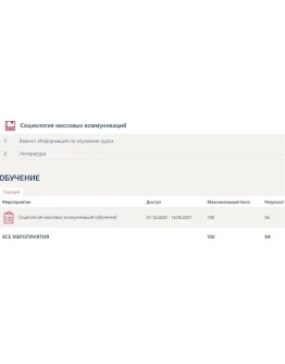 Социология массовых коммуникаций ответы (Тест Синергия)