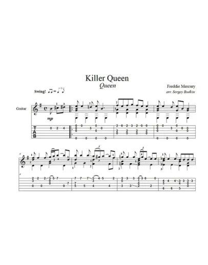 Killer Queen (Queen) для гитары