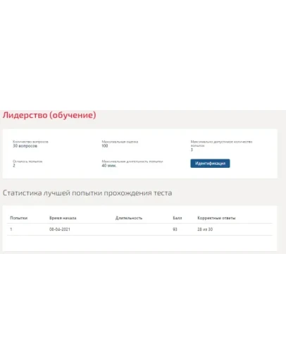 Лидерство.Тест Синергия 2021г.