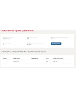 Спортивное право.Тест Синергия 2021г