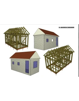 Проект каркасной бани 6000х3000мм