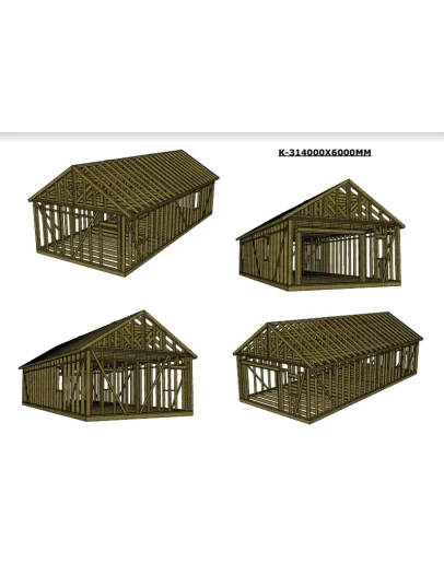 Проект каркасного ангара 14000х6000мм Проект каркасного ангара 14000х6000мм