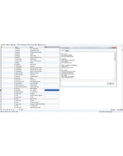 MySQL dump базы данных текстов песен 152000 штук.