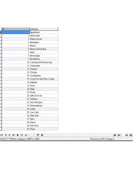 База данных кулинарных рецептов на английском языке