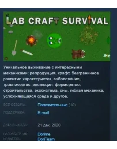 Lab Craft Survival STEAM KEY REGION FREE GLOBAL