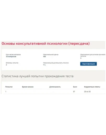 Тест Основам консультативной психологии ответы Синергия