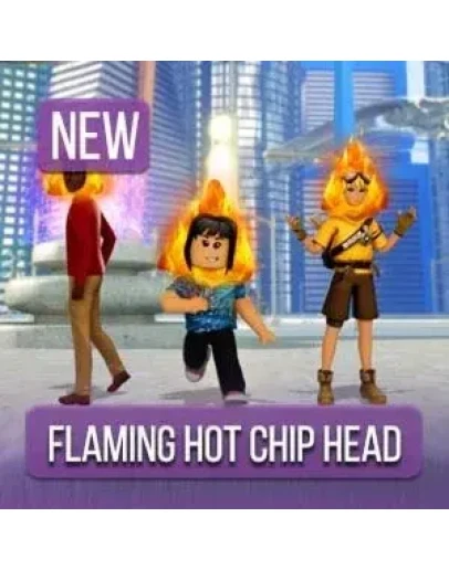 KEY Roblox Flaming Hot Chip Head Prime Gaming