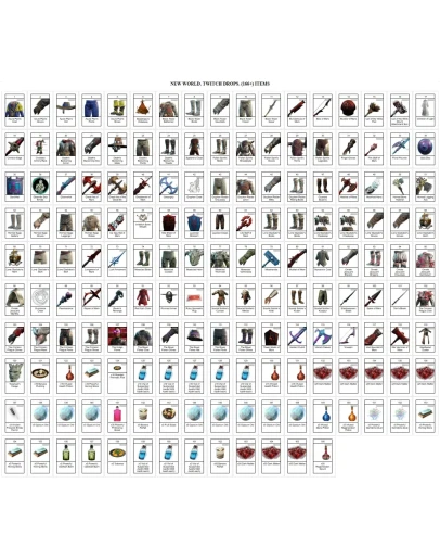 NEW WORLD: AeternumТВИЧ ДРОПЫСКИНЫ 166+ ПРЕДМЕТОВ