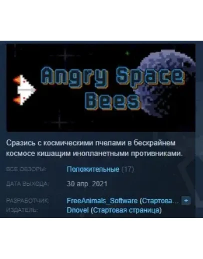 Angry Space Bees STEAM KEY REGION FREE GLOBAL