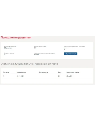 Психология развития.Тест Синергия 2021г