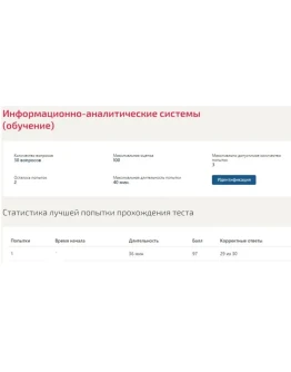 Информационно-аналитические системы Синергия ответы