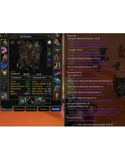 2127 x100 Воин 5,1к гс (Орда/Альянс)