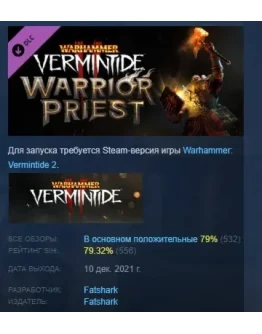 Warhammer: Vermintide 2 - Warrior Priest Career STEAM