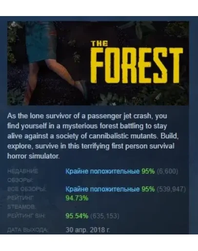 The Forest АВТОДОСТАВКА STEAM РОССИЯ The Forest АВТОДОСТАВКА STEAM РОССИЯ