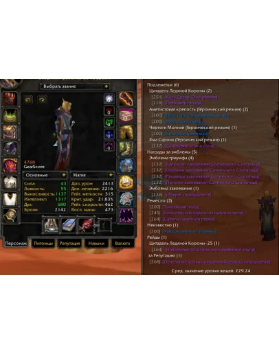 2293 x100 Маг 4,7к гс (Орда/Альянс)