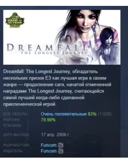 Dreamfall: The Longest Journey STEAM РОССИЯ Dreamfall: The Longest Journey STEAM РОССИЯ