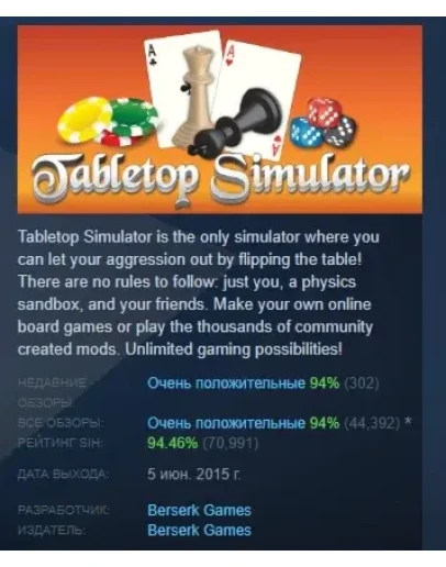 Tabletop Simulator АВТОДОСТАВКА STEAM РОССИЯ