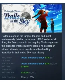 The Legend of Heroes: Trails in the Sky STEAM РОССИЯ The Legend of Heroes: Trails in the Sky STEAM РОССИЯ