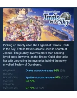 The Legend of Heroes: Trails in the Sky SC STEAM РОССИЯ The Legend of Heroes: Trails in the Sky SC STEAM РОССИЯ