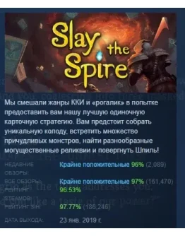 Slay the Spire АВТОДОСТАВКА STEAM РОССИЯ